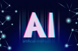 Artificial intelligence concept. Futuristic technology and robot brain. Science progress and virtual reality. Idea of machine learning. Flat vector illustration