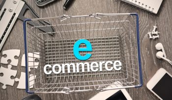 e-commerce concept with shopping cart